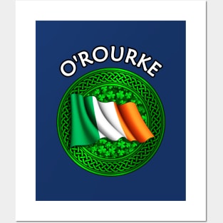 Irish Flag Shamrock Celtic Knot - O'Rourke Posters and Art